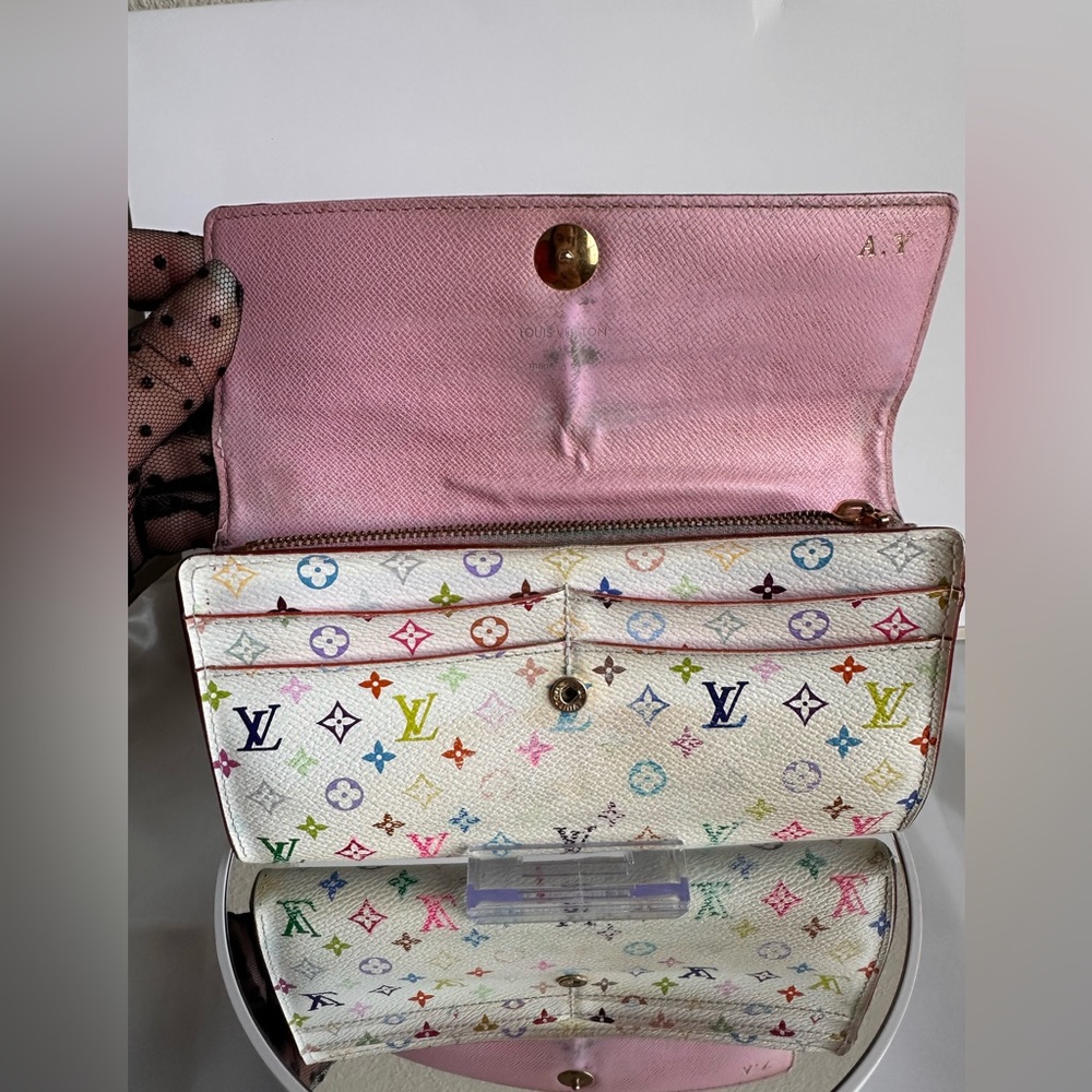 Louis Vuitton Murakami Multicolor Pink interior wallet on a chain - Picture 6 of 17